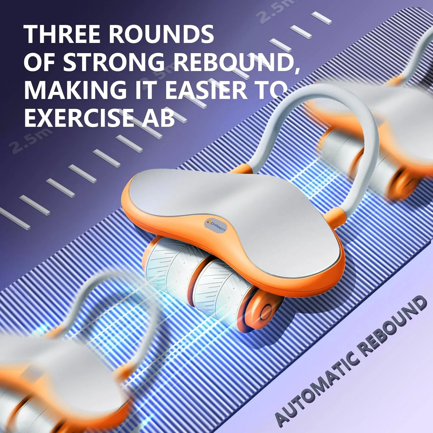 3-Wheel Ab Roller with Elbow Support : Upgraded High-Performance Exercise Machine