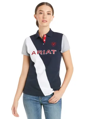 40% OFF - ARIAT Taryn Short Sleeved Polo Shirt - Womens - Team Navy - Size: MEDIUM