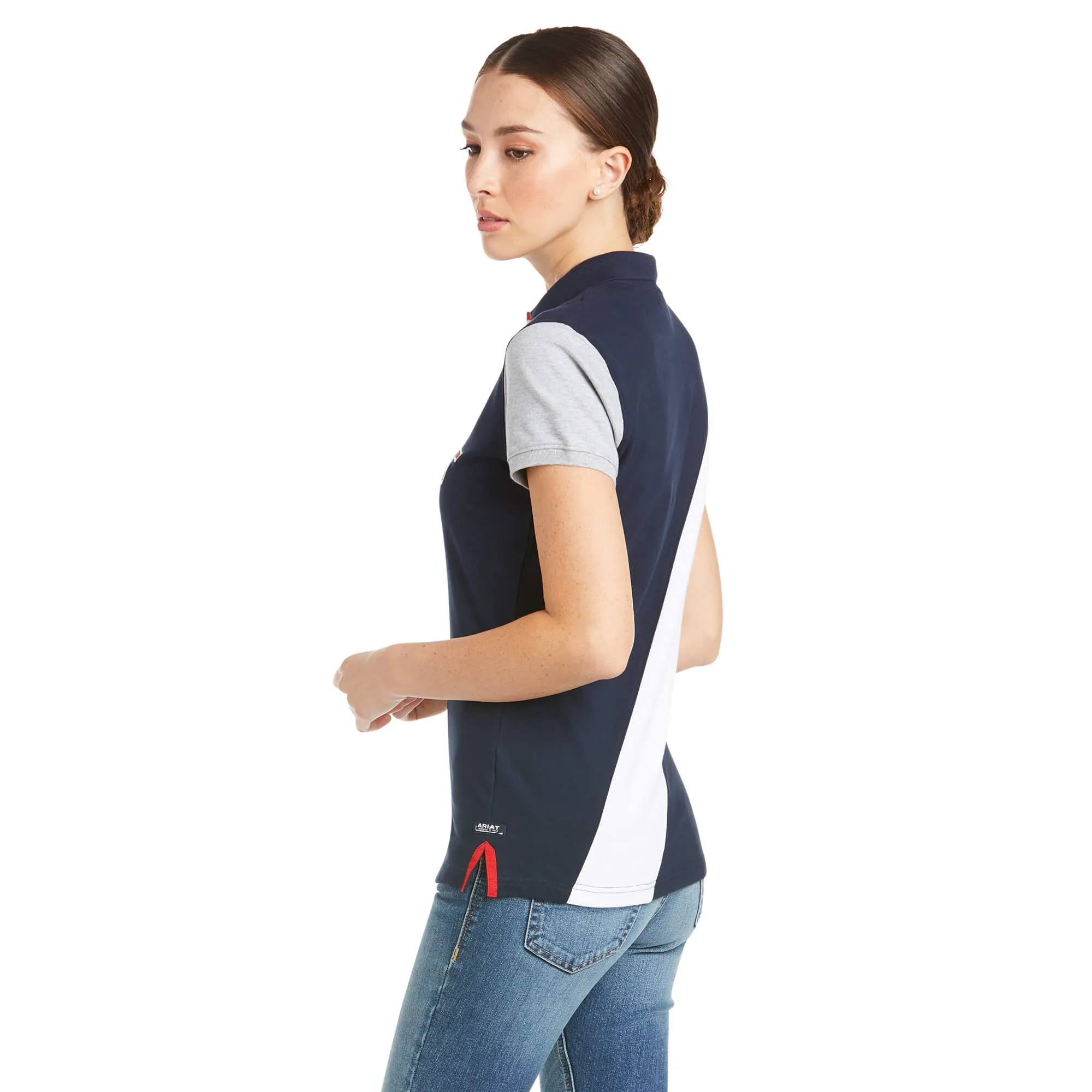 40% OFF - ARIAT Taryn Short Sleeved Polo Shirt - Womens - Team Navy - Size: MEDIUM