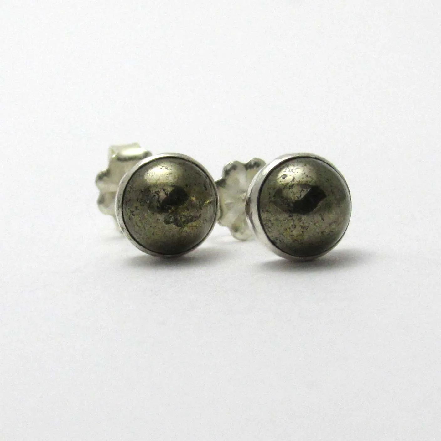 6mm Pyrite Stud Earrings