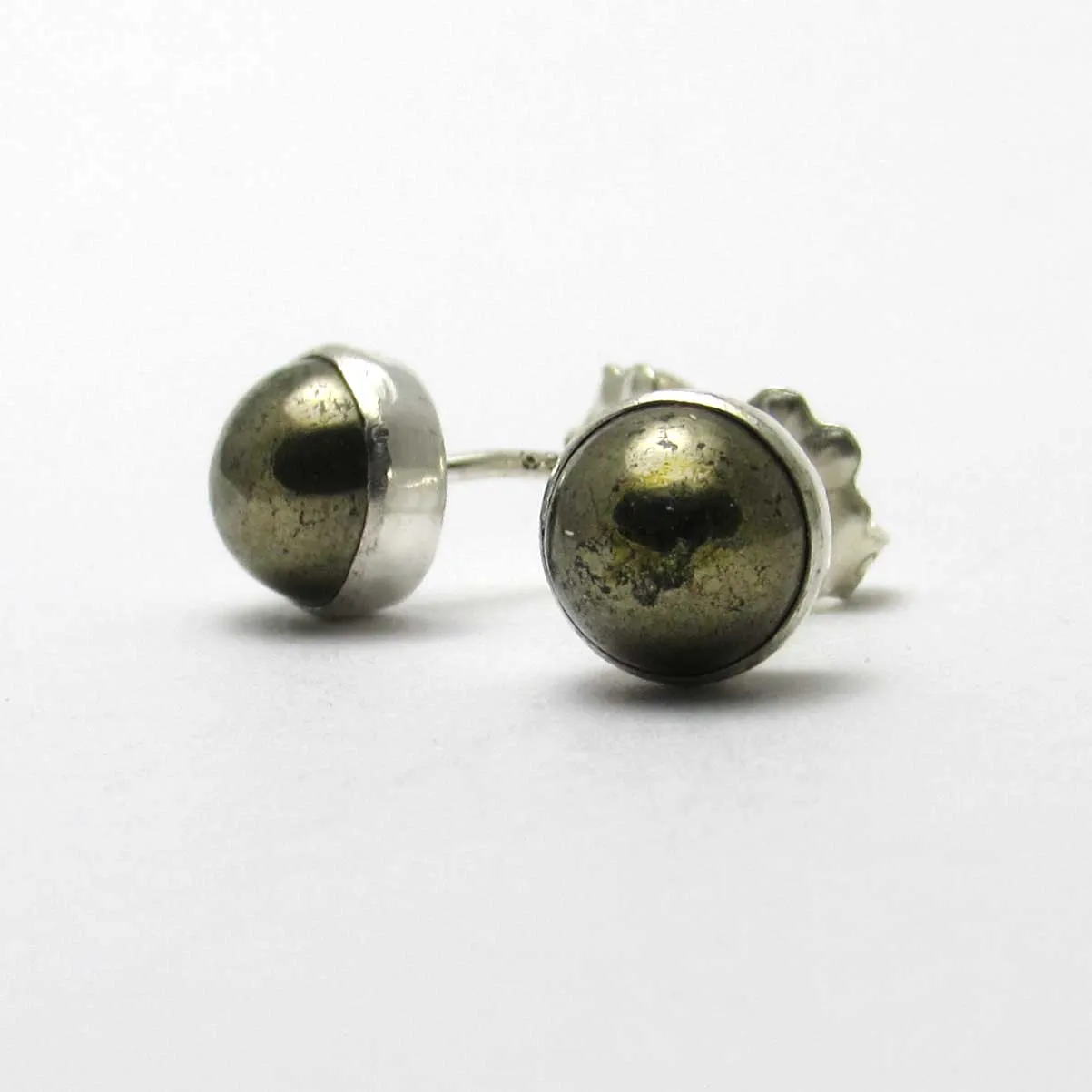 6mm Pyrite Stud Earrings