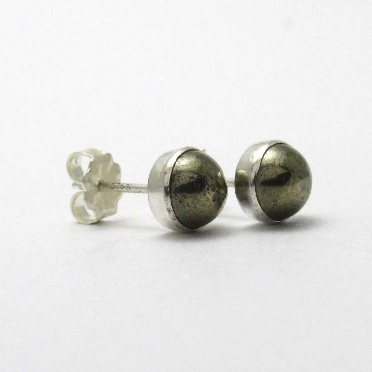 6mm Pyrite Stud Earrings