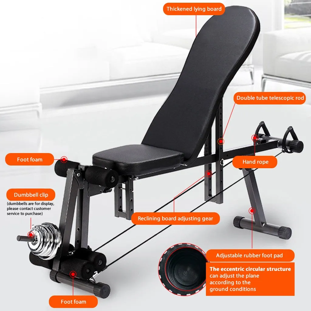 Adjustable Multi funcitional  Weight Bench Barbell Lifting Workout Fitness Incline