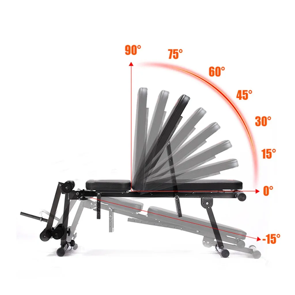 Adjustable Multi funcitional  Weight Bench Barbell Lifting Workout Fitness Incline