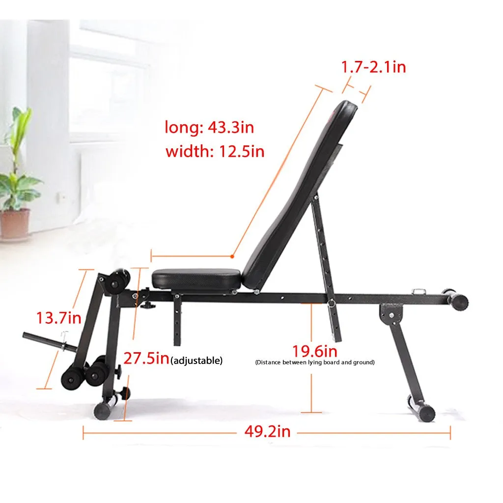 Adjustable Multi funcitional  Weight Bench Barbell Lifting Workout Fitness Incline