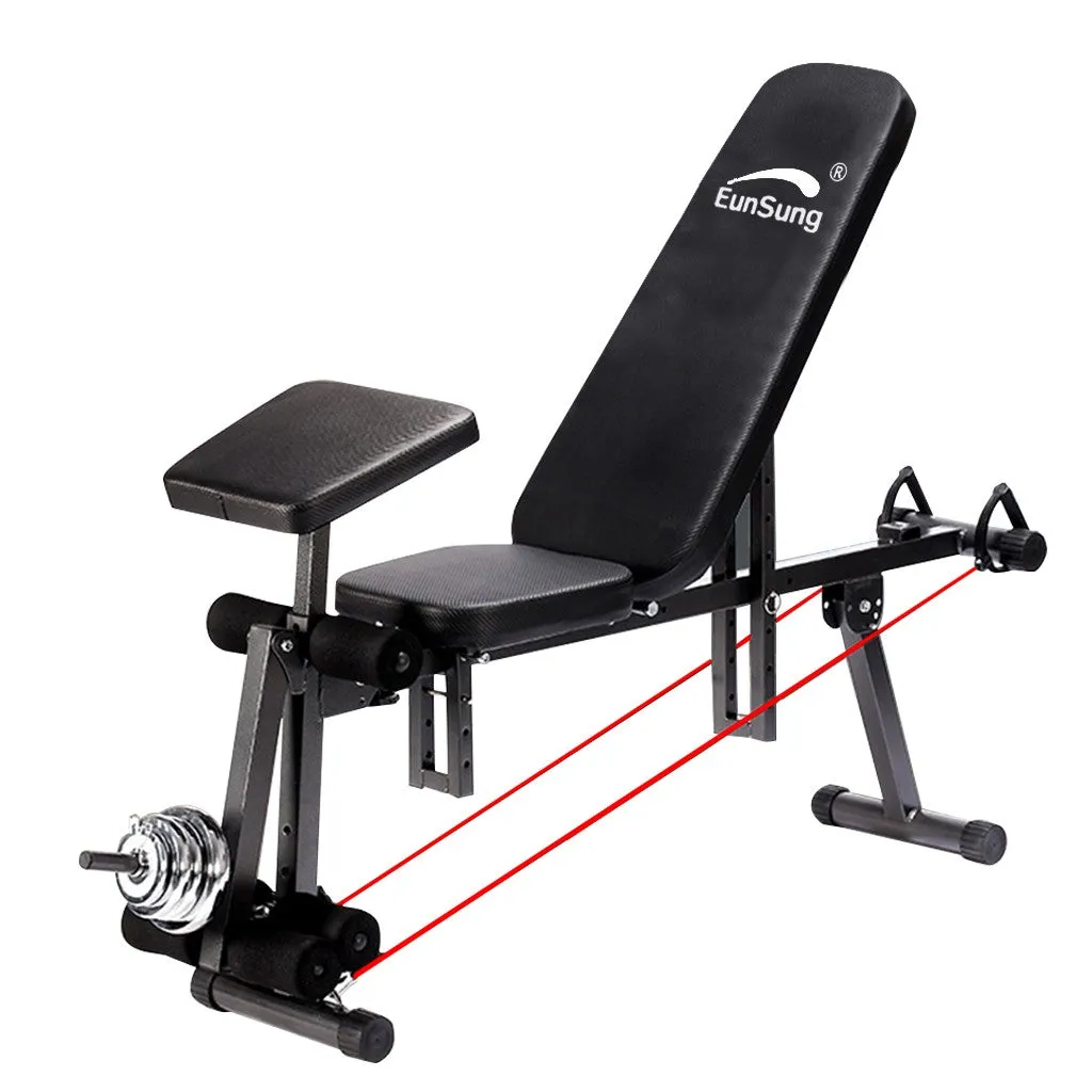 Adjustable Weight Bench Barbell Lifting Workout Fitness Incline