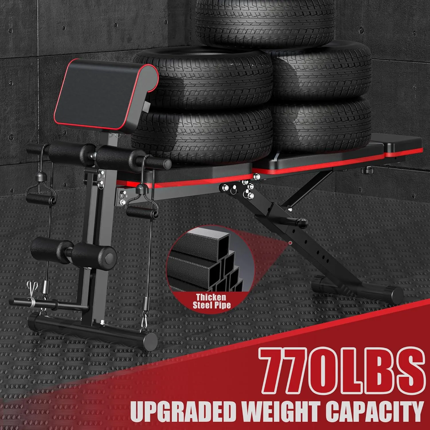 Adjustable Weight Bench - Workout Bench Press for Home Gym