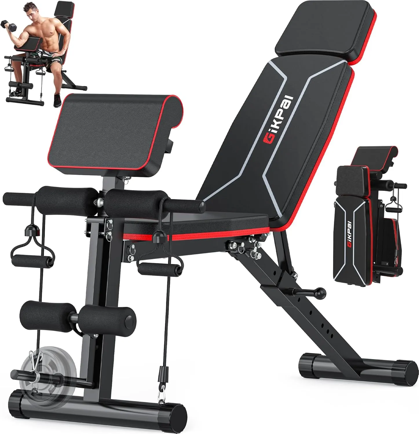 Adjustable Weight Bench - Workout Bench Press for Home Gym