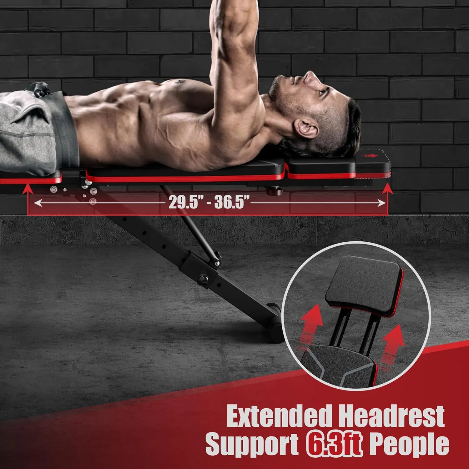 Adjustable Weight Bench - Workout Bench Press for Home Gym