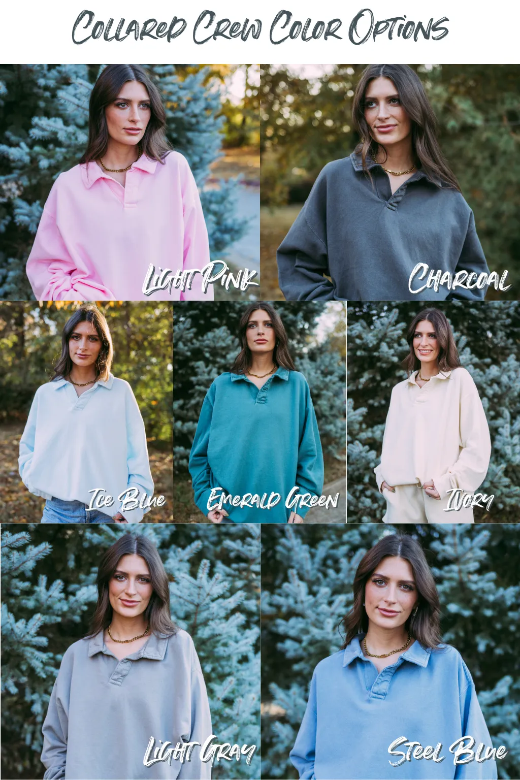 Alpha Delta Pi Preppy Oversized Collared Crew