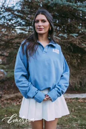 Alpha Delta Pi Preppy Oversized Collared Crew
