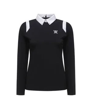 ANEW Golf: Women Shoulder Point Long T-Shirt - Black