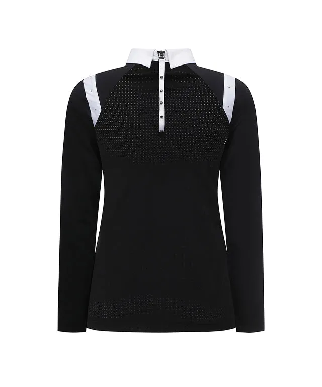 ANEW Golf: Women Shoulder Point Long T-Shirt - Black