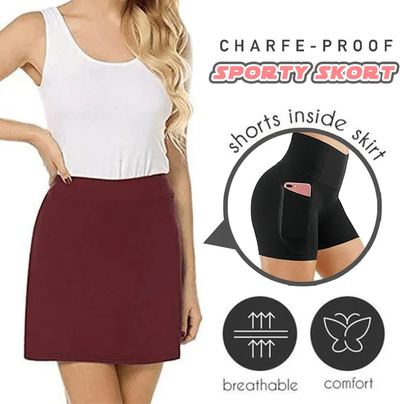 Anti-Chafing Proof Elastic Active Skort