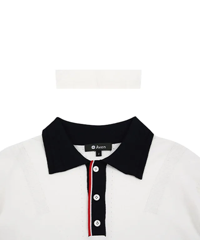 AVEN Classic Hampton Polo Knit - White