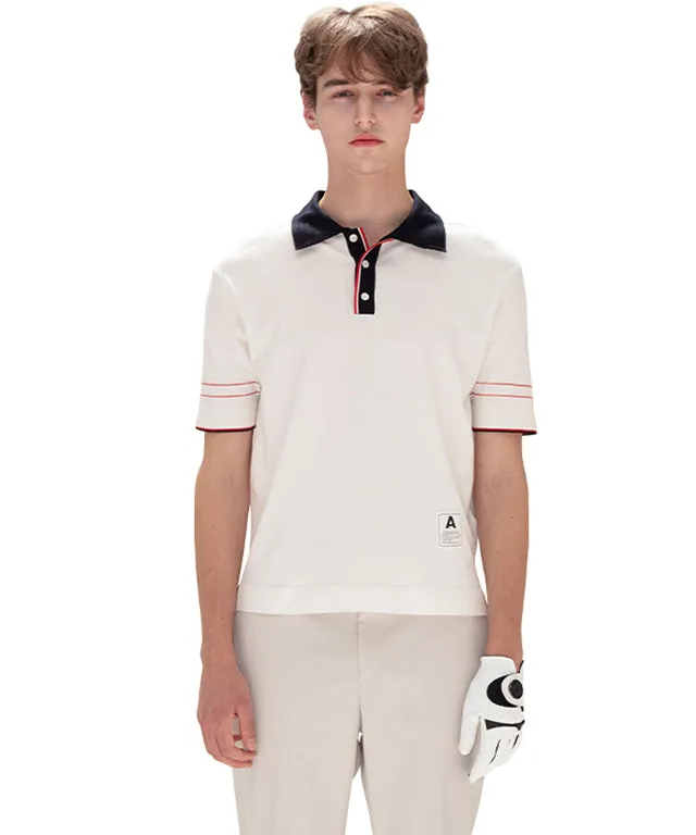 AVEN Classic Hampton Polo Knit - White