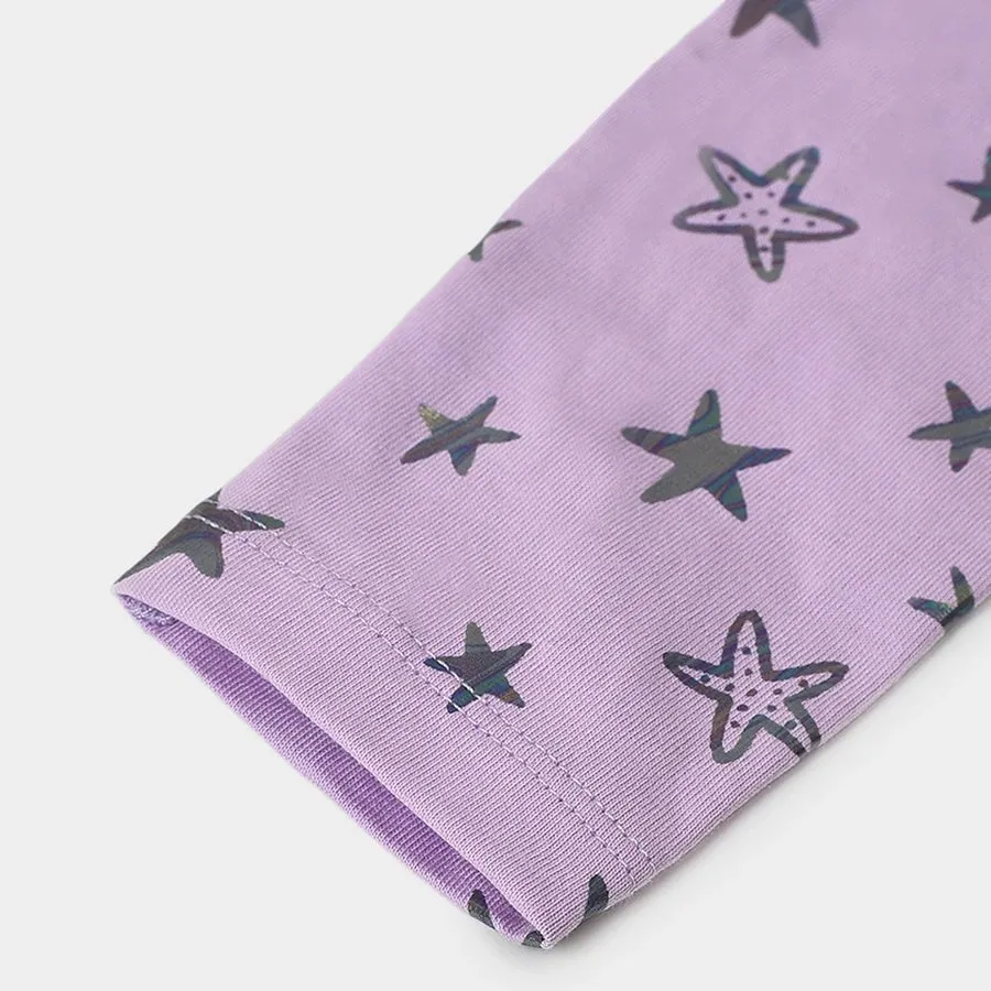 Baby Girl  Star Print Front Open Vest