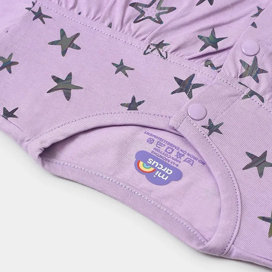 Baby Girl  Star Print Front Open Vest