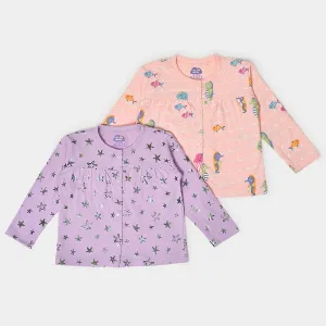 Baby Girl  Star Print Front Open Vest