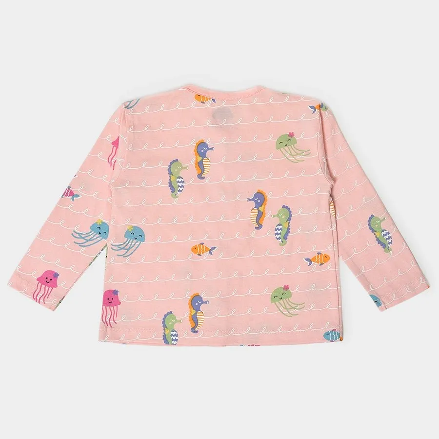 Baby Girl  Star Print Front Open Vest