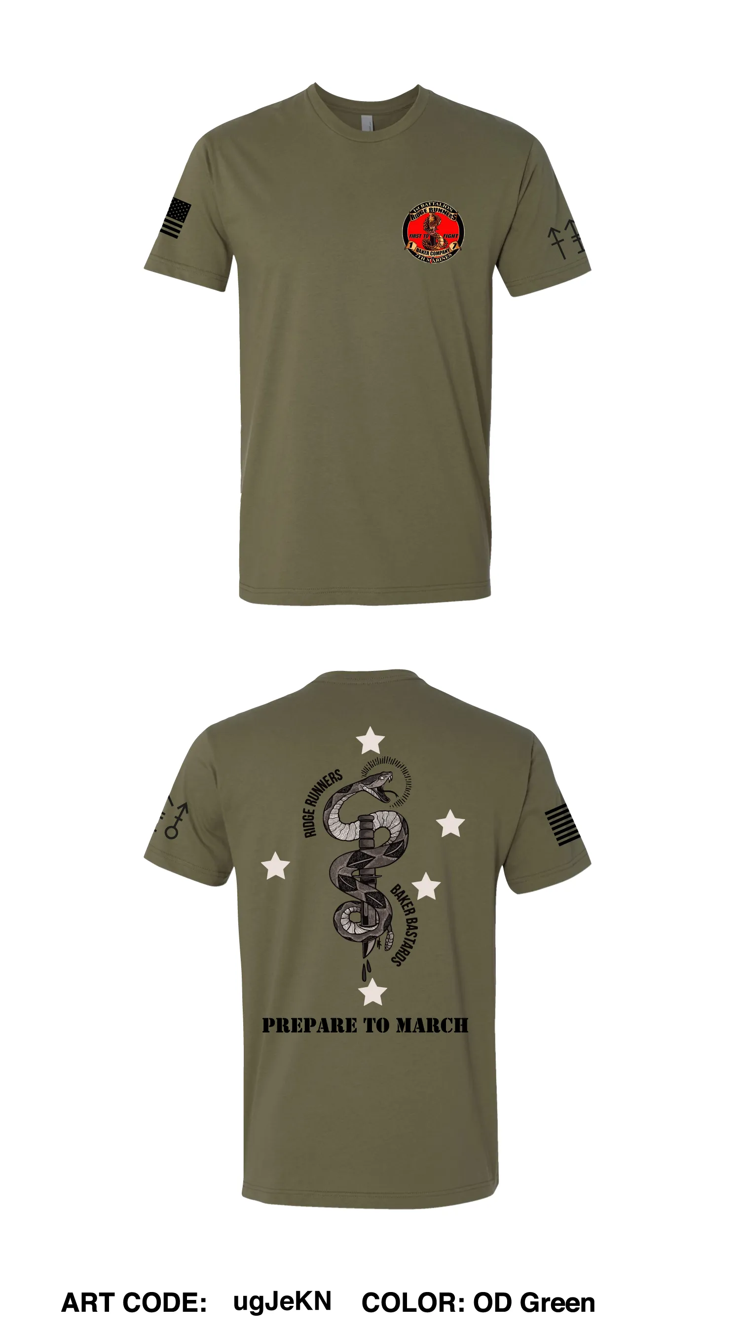 Baker co 1st BN 7th marines Store 1 Comfort Unisex Cotton SS Tee - ugJeKN