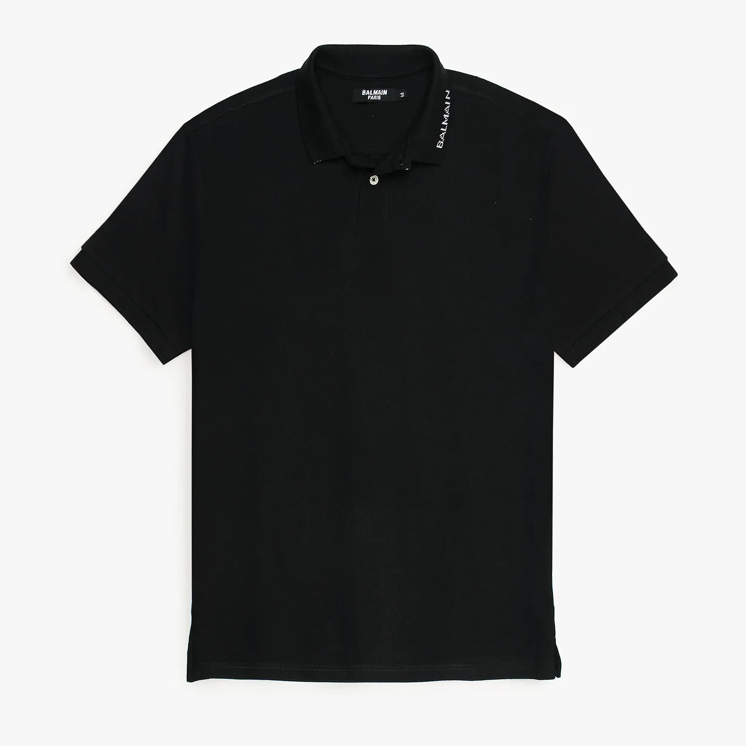 Balmain Basic Black Polo Shirt