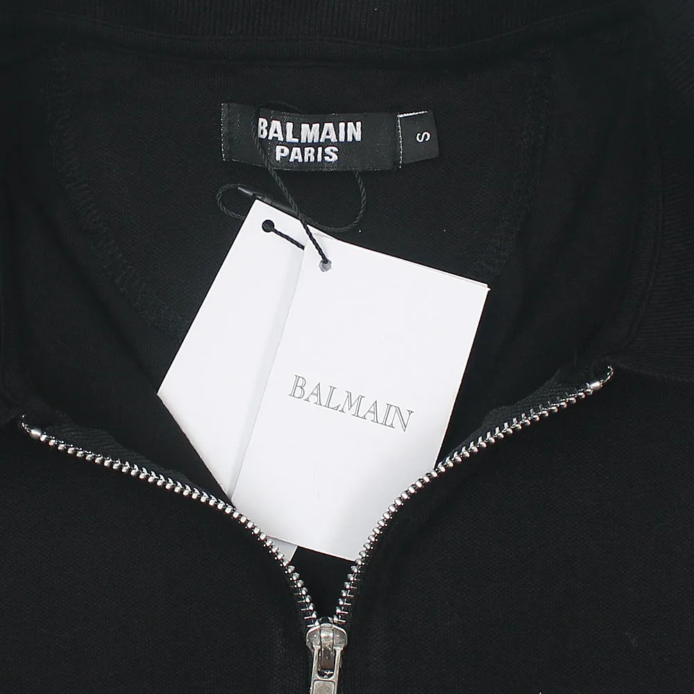 Balmain Black Zipper  Polo 2 Shirt