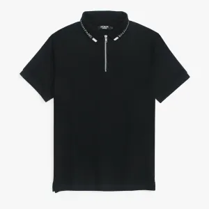 Balmain Black Zipper  Polo 2 Shirt