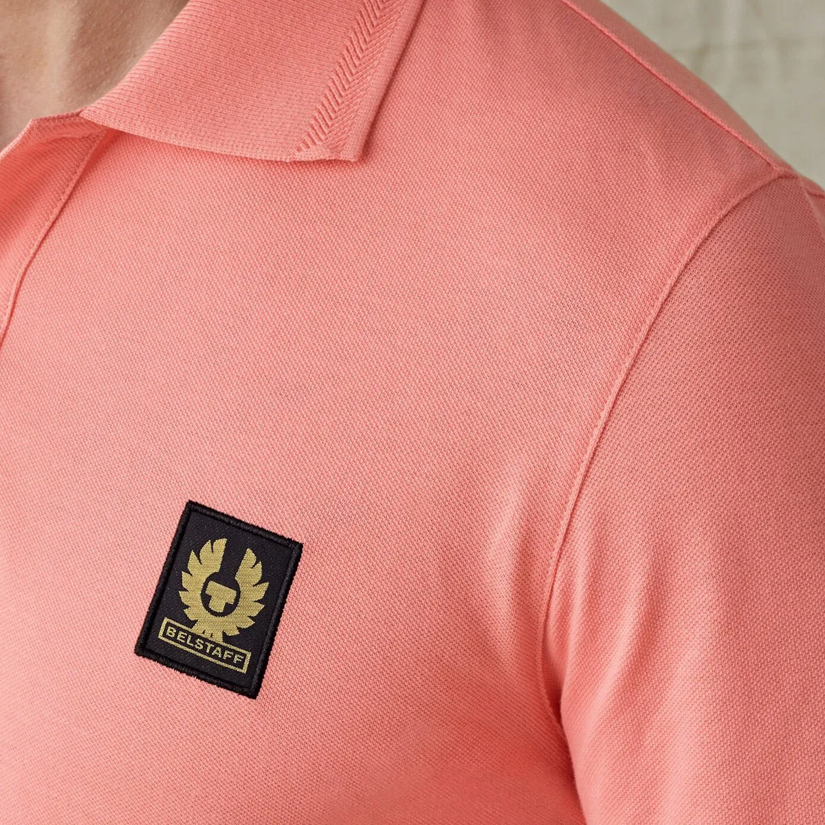 Belstaff - Short Sleeved Polo Shirt in Shell Pink