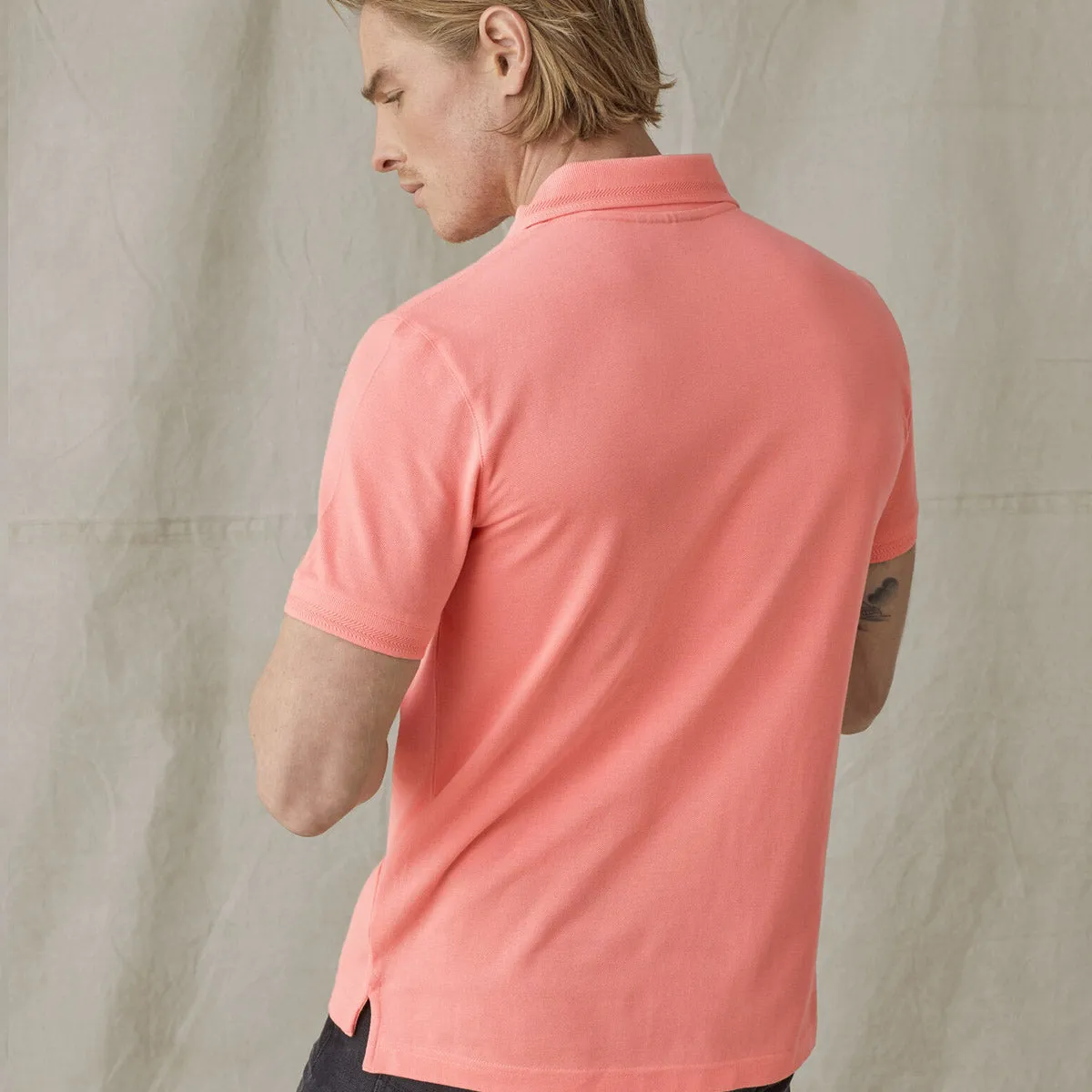 Belstaff - Short Sleeved Polo Shirt in Shell Pink