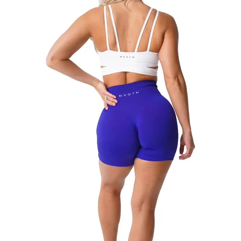 Black Biker Spandex Shorts for Women Seamless Breathable Moisture Wicking High Waisted Short Leggings for Workout Gym Running Cycling Shorts