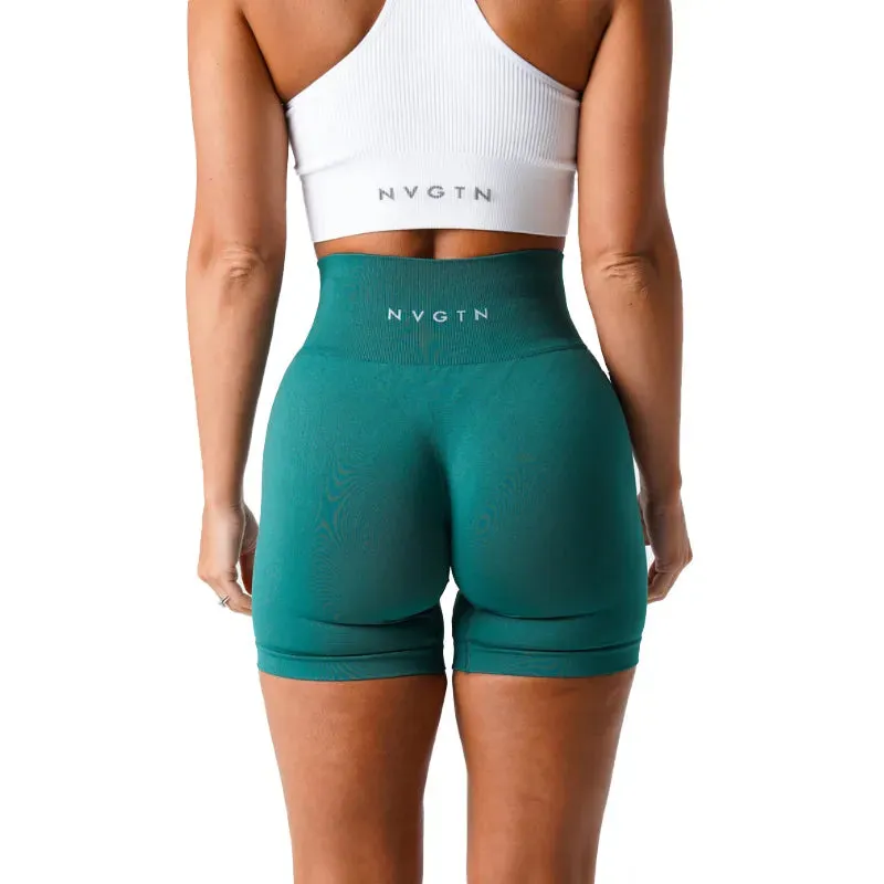 Black Biker Spandex Shorts for Women Seamless Breathable Moisture Wicking High Waisted Short Leggings for Workout Gym Running Cycling Shorts