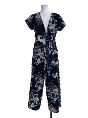 Black Floral Jumpsuits TTR