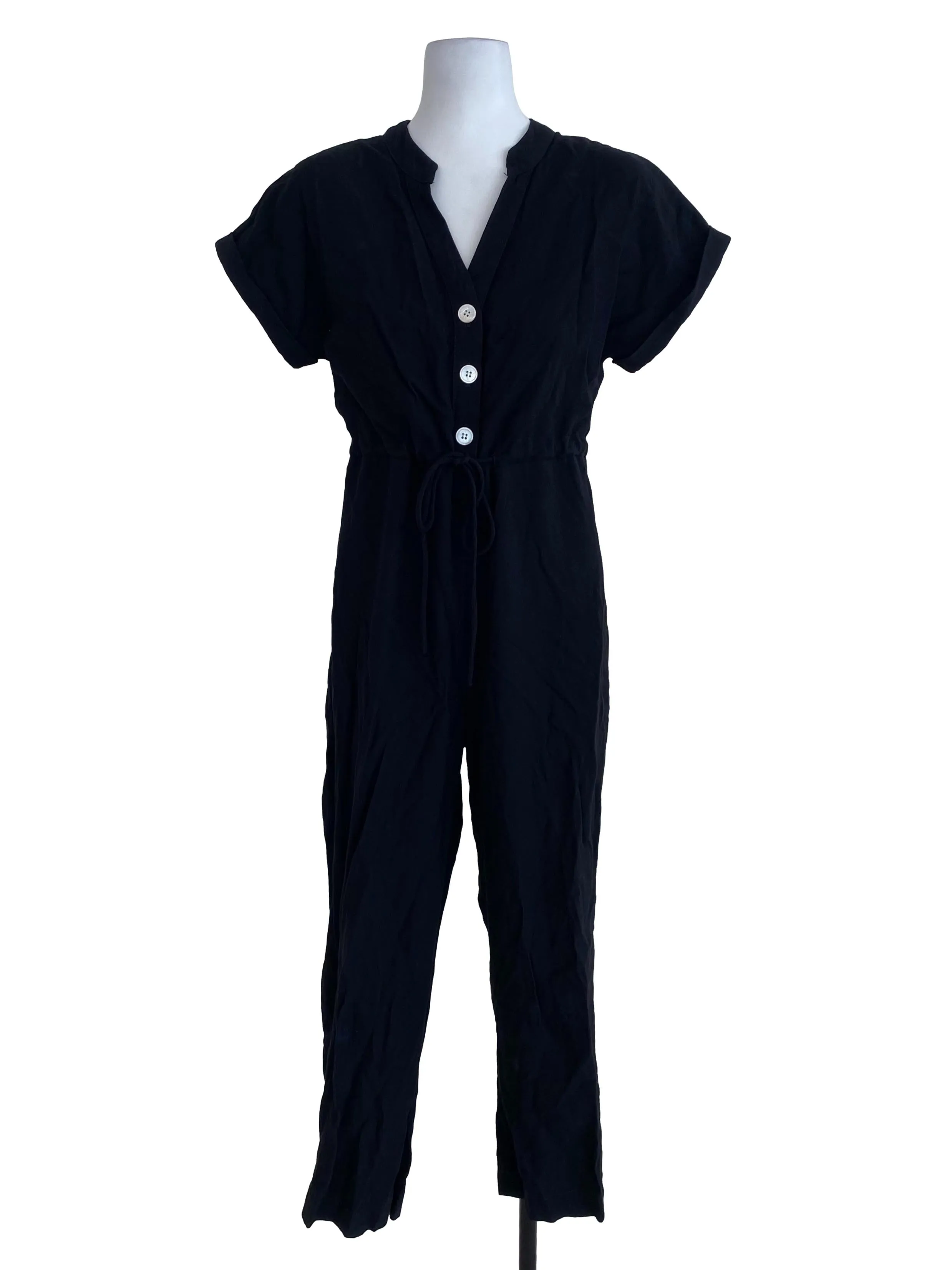 Black Plain Jumpsuit