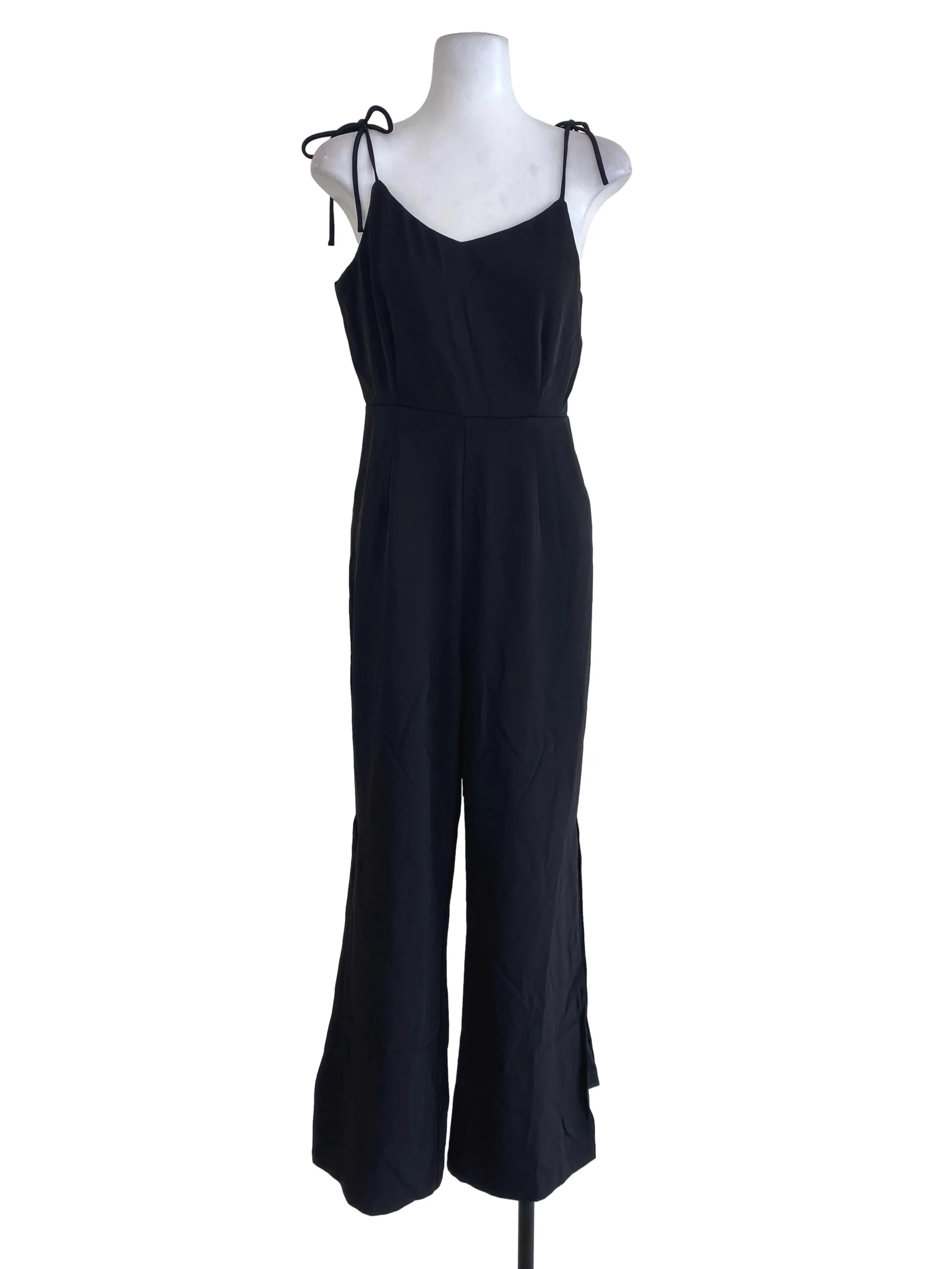 Black Plain Jumpsuits