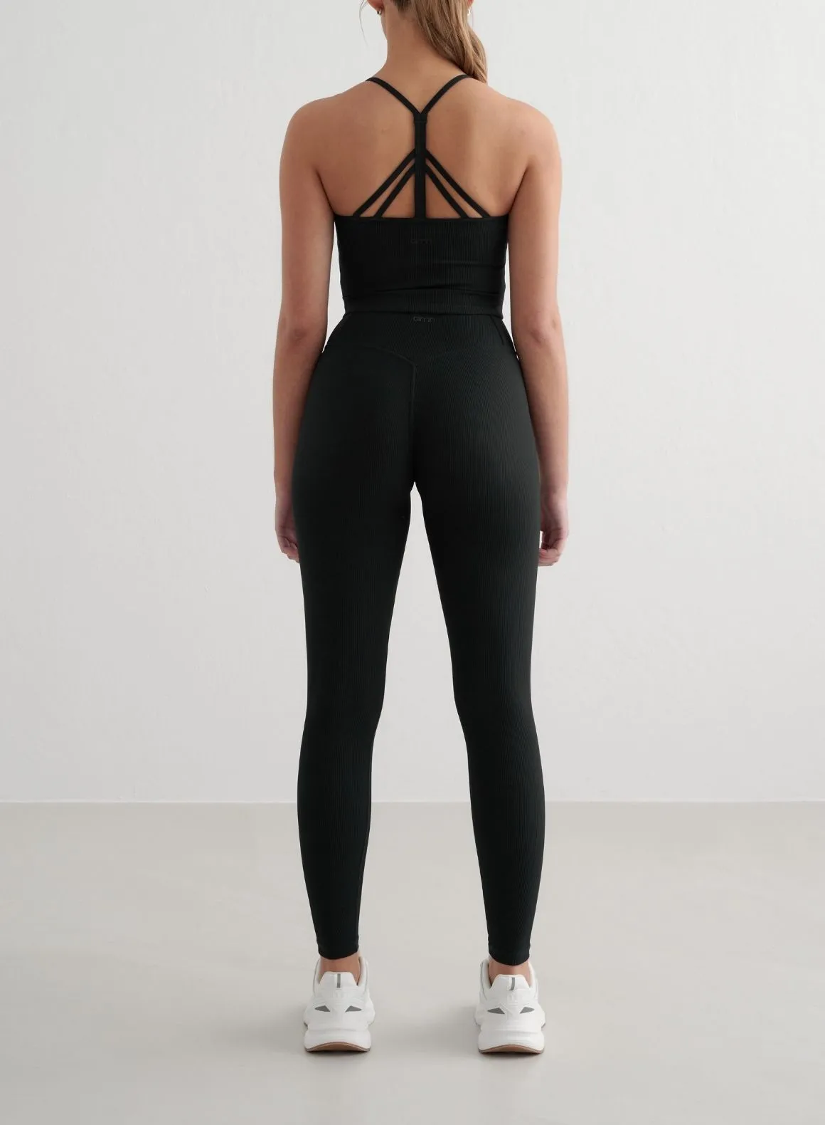 Black Ribbed Performance Bralette