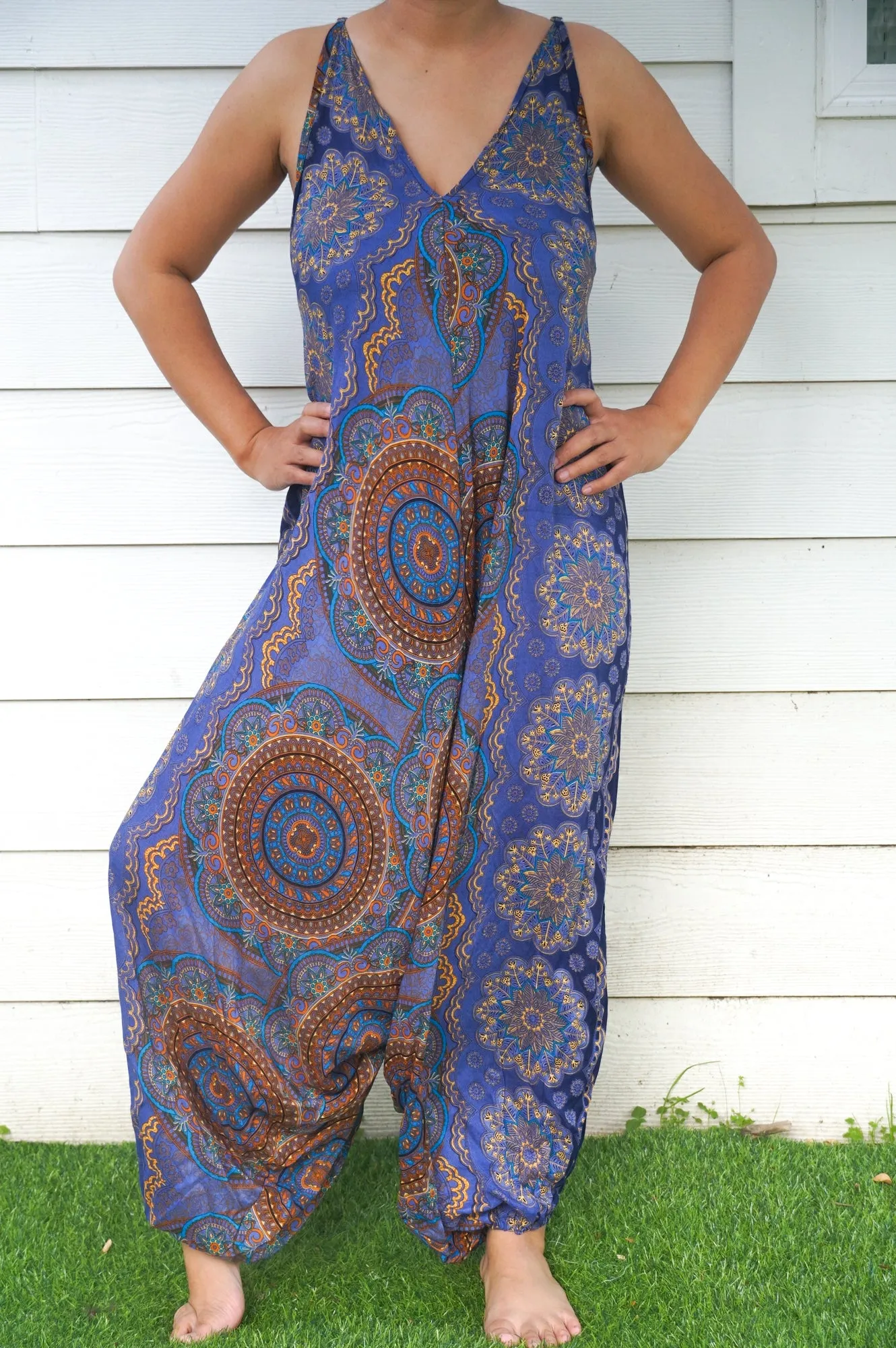 Blue Mandala Romper