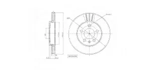 Brake Disc Vented Front Audi A1,Seat Ibiza,Vw Crosspolo,Polo,Polo Classic,Polo Vivo 2003> (Single)