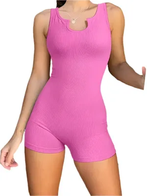 Breathable Sleeveless Jumpsuits for Active Women