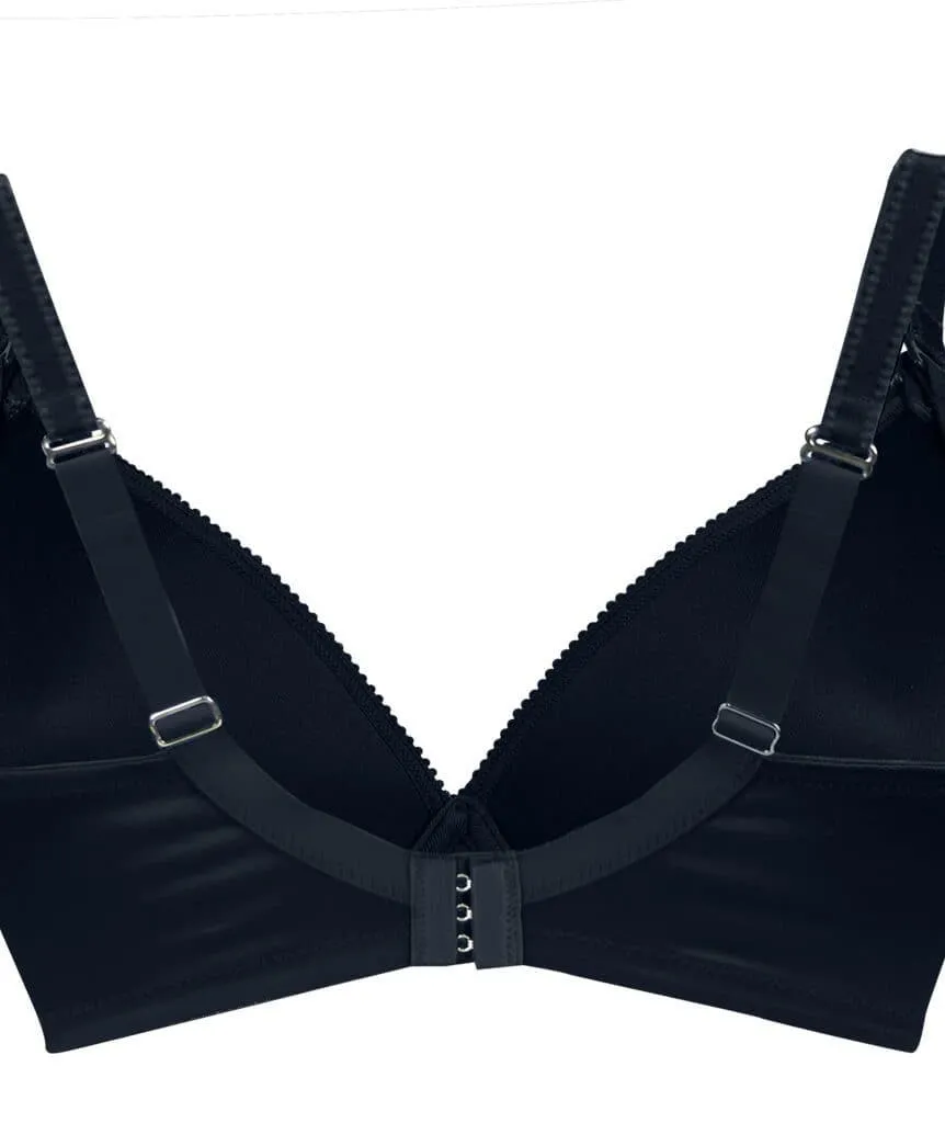 Cake Maternity Mousse Padded Plunge Wire-free Nursing Bra -  Black