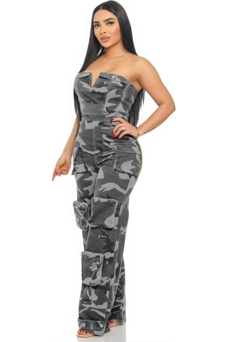 Camouflage Tube Jumpsuit
