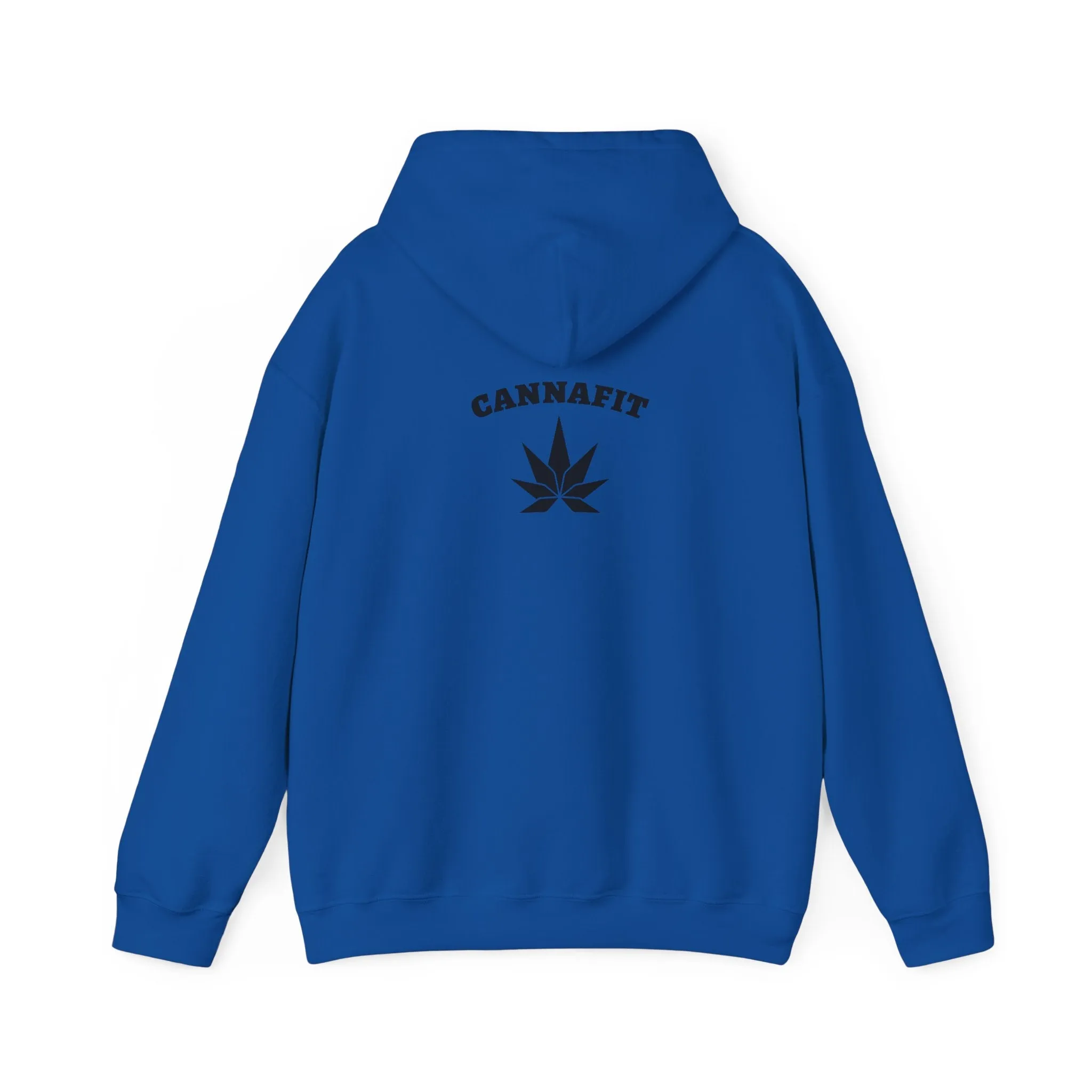 Cannafit With Black Cannabis Leaf Unisex Hooded Sweatshirt