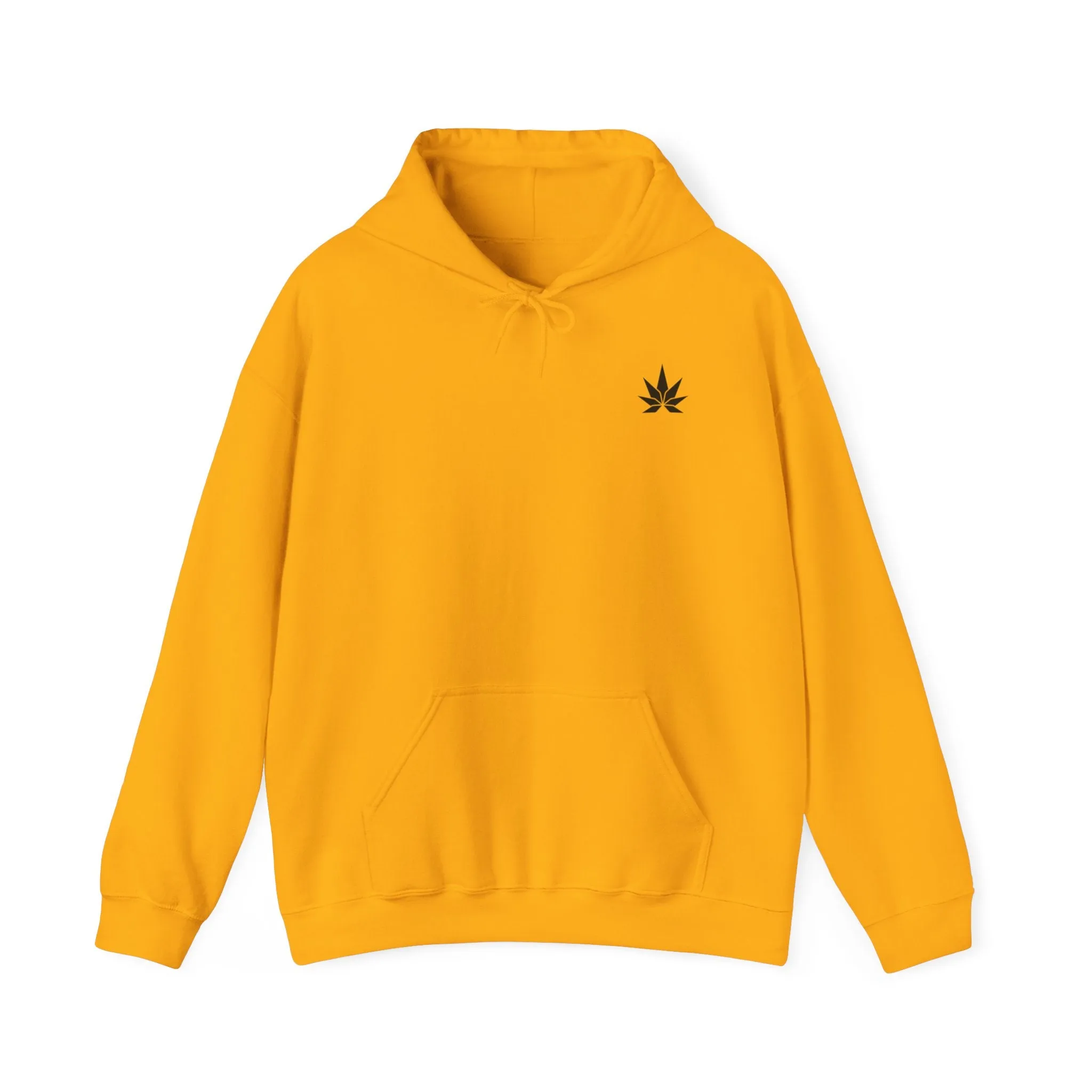 Cannafit With Black Cannabis Leaf Unisex Hooded Sweatshirt