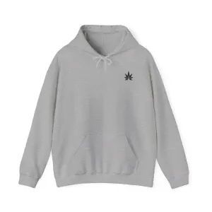 Cannafit With Black Cannabis Leaf Unisex Hooded Sweatshirt
