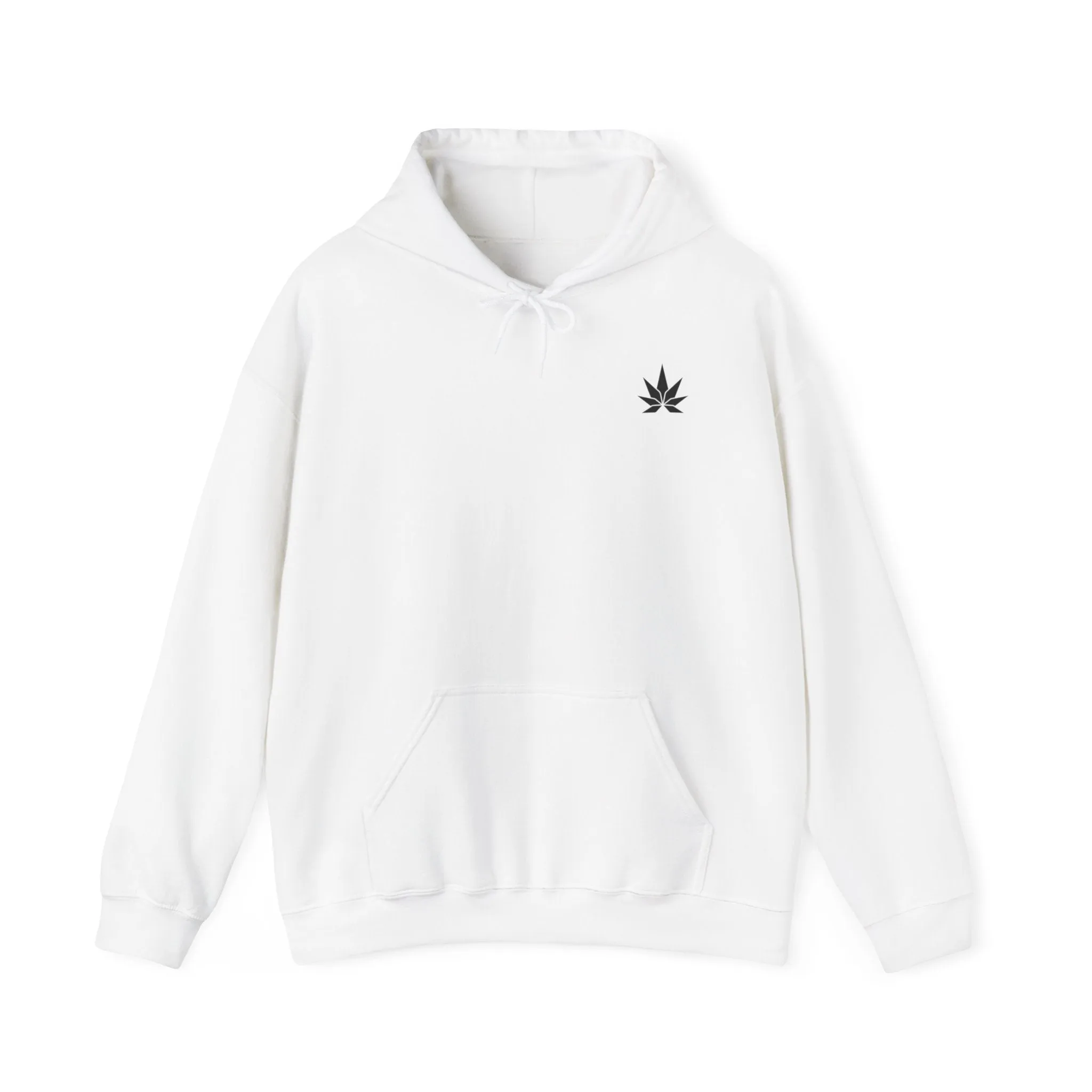 Cannafit With Black Cannabis Leaf Unisex Hooded Sweatshirt