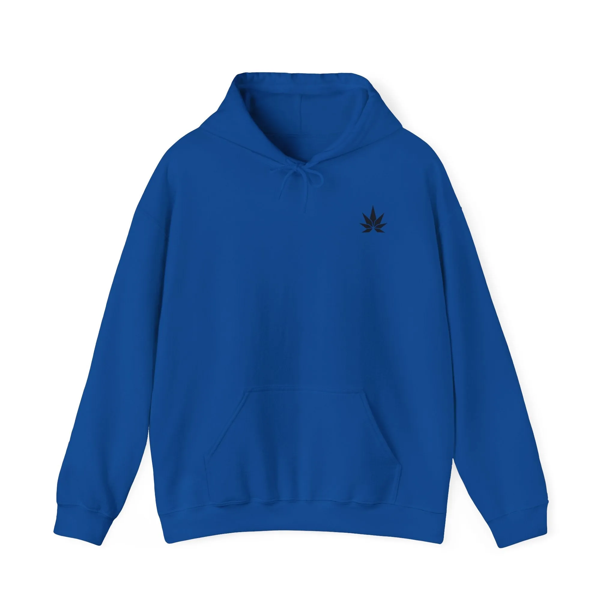 Cannafit With Black Cannabis Leaf Unisex Hooded Sweatshirt