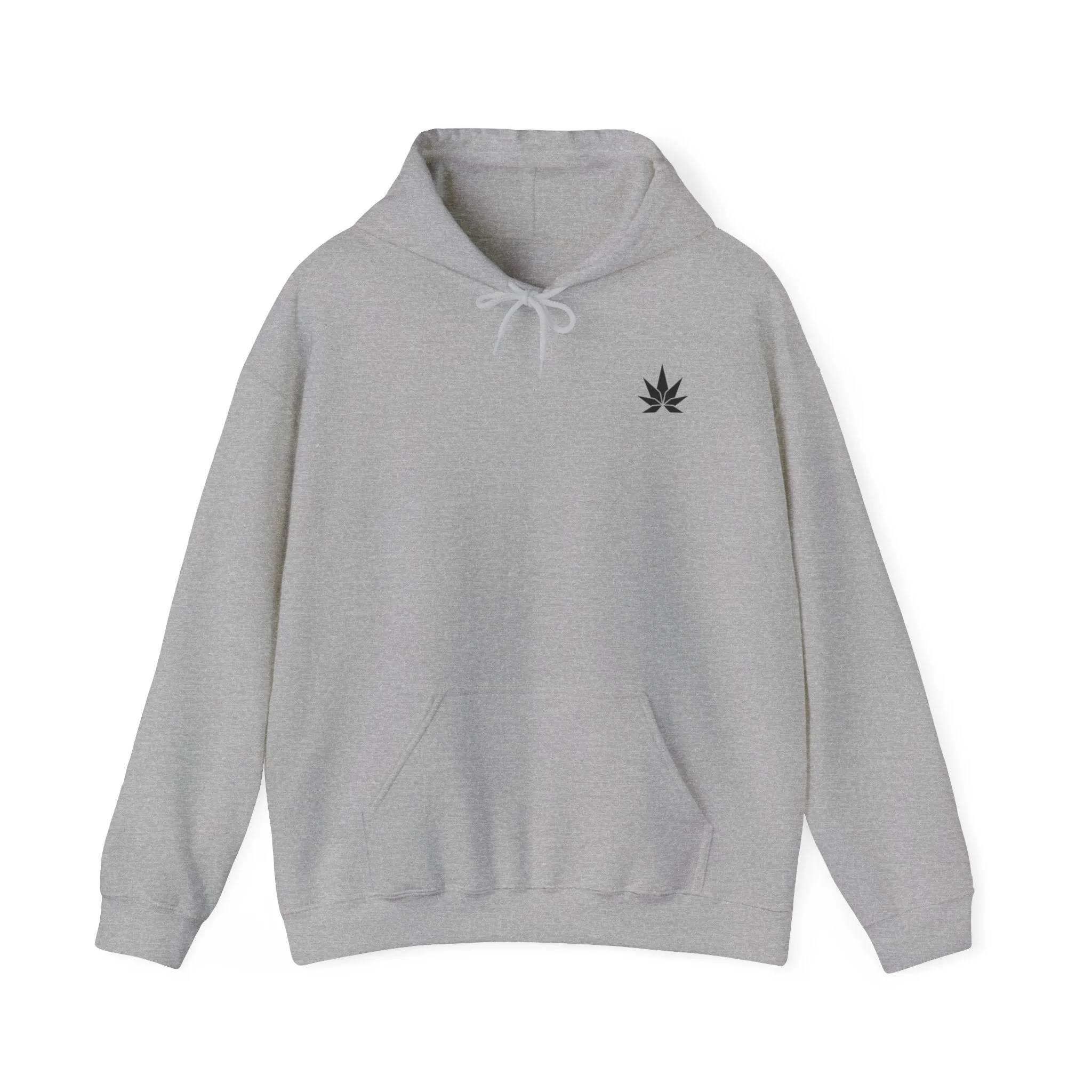 Cannafit With Black Cannabis Leaf Unisex Hooded Sweatshirt