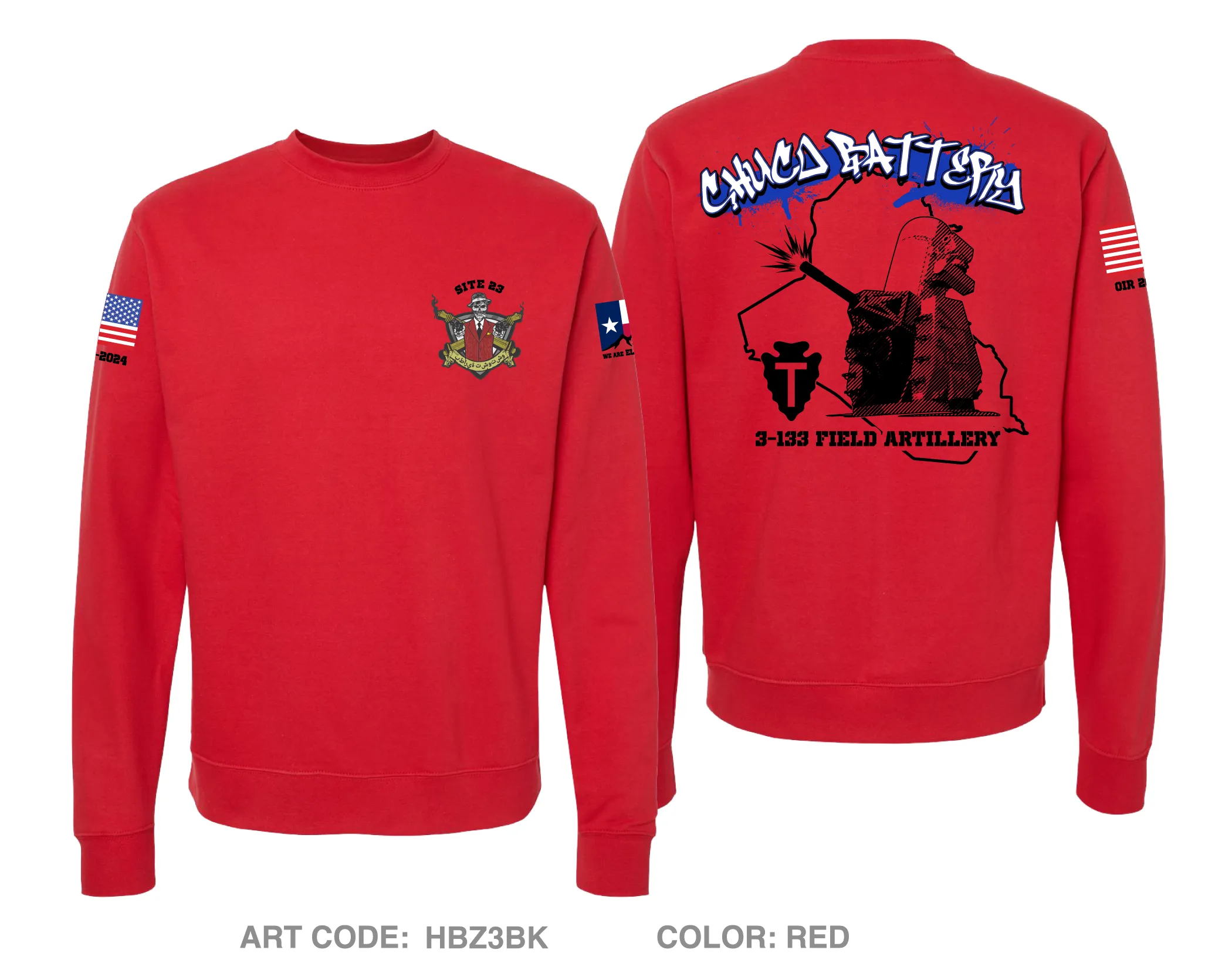 Chucho BTRY, 3-133FA Comfort Unisex Crewneck Sweatshirt - HBZ3BK