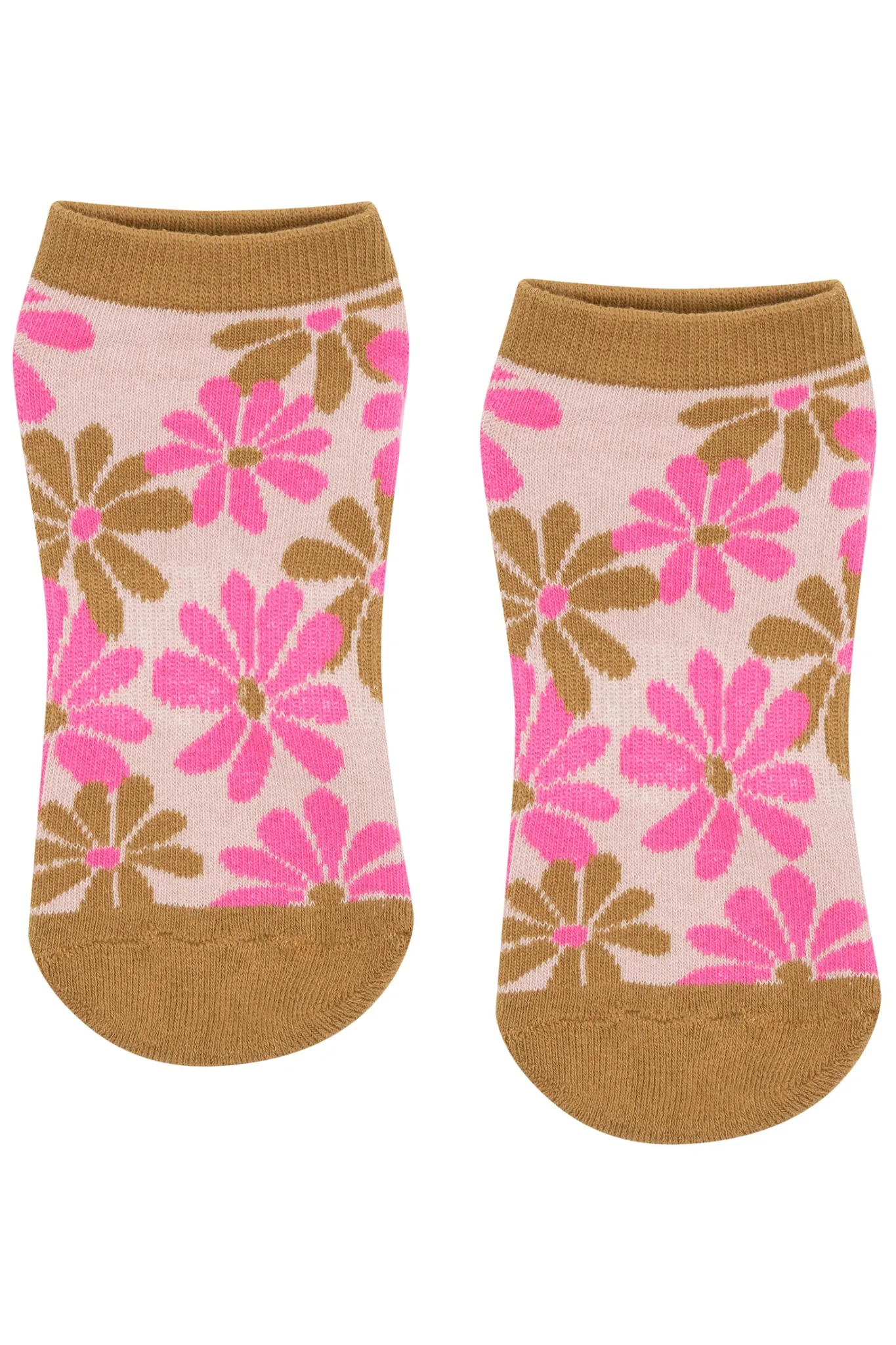 Classic Low Rise Grip Socks - Retro Floral