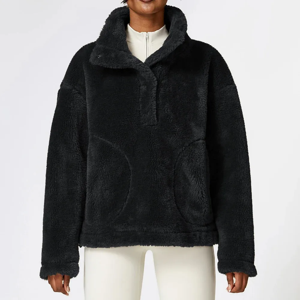 Collar Fleece Pullover Jacket